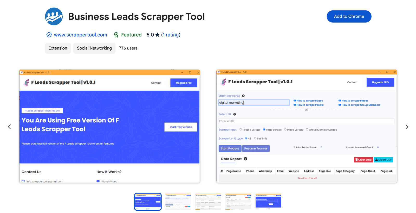 Business Leads Scrapper Tool
