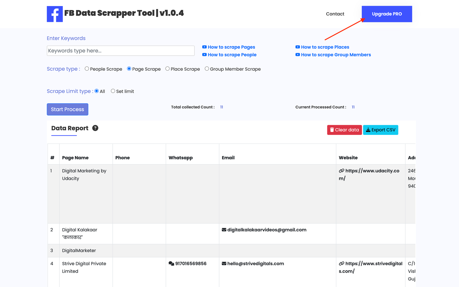 Facebook Scraper | Scrapper Tool
