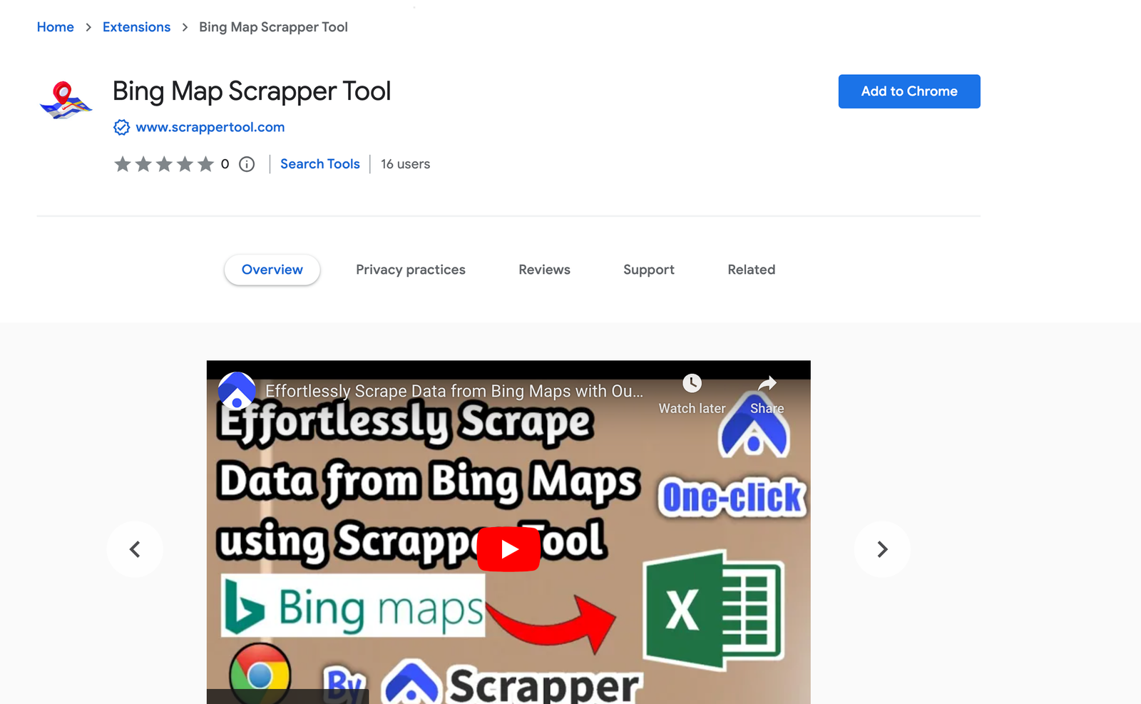 Bing map scraper tool - scrappertool