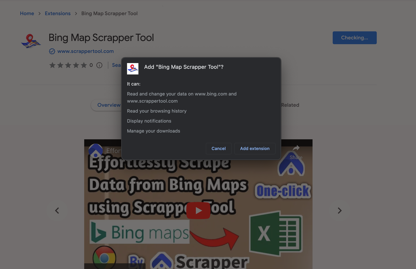 Bing map scraper tool step 2 - scrappertool