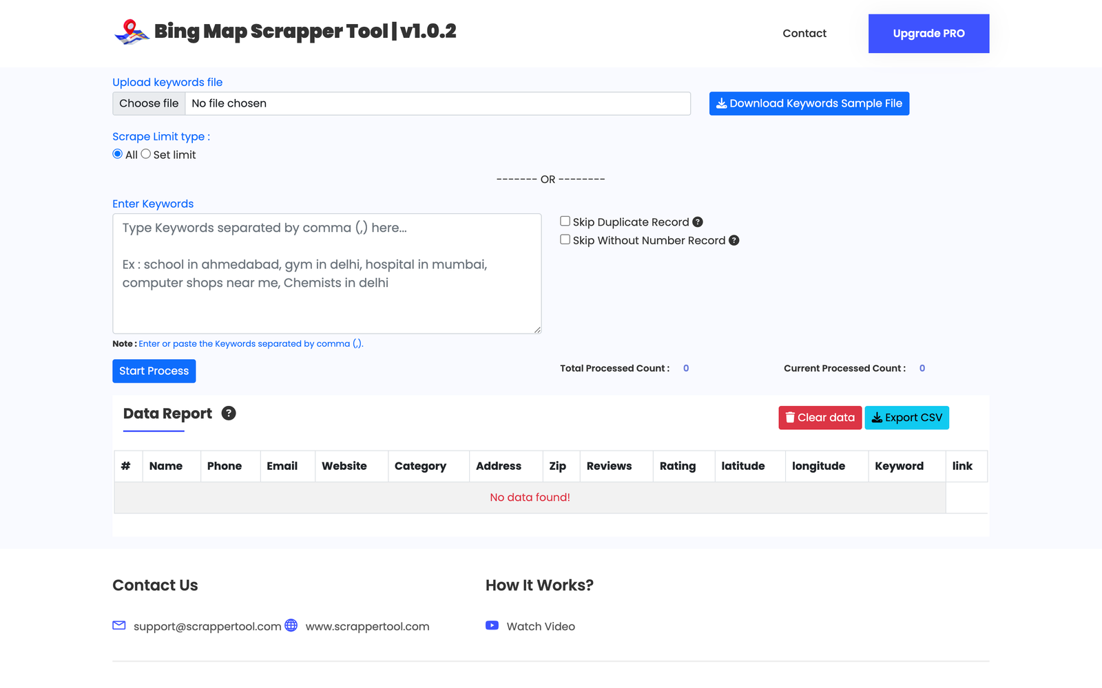Scrapper Tool Bing Tool