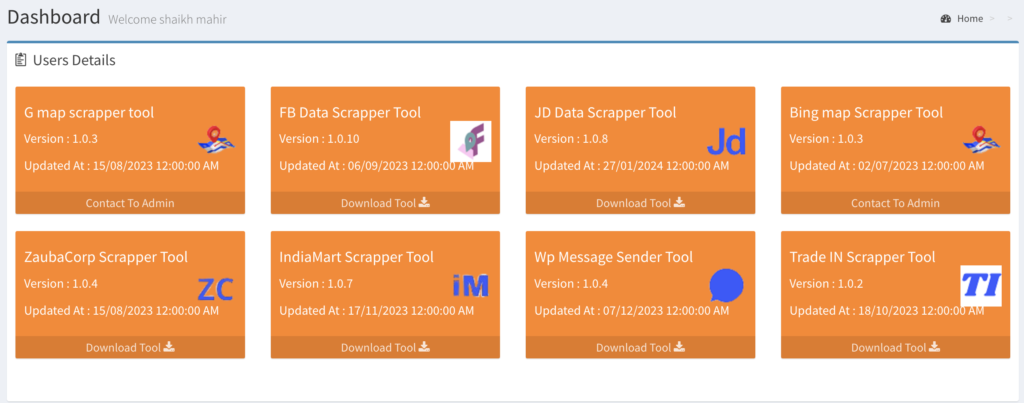 Chrome Extension of Scrapper Tool