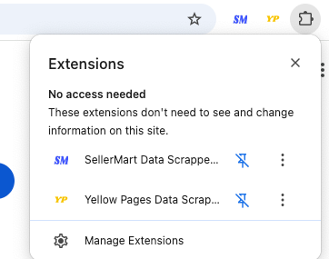 Add in the chrome web browser bar