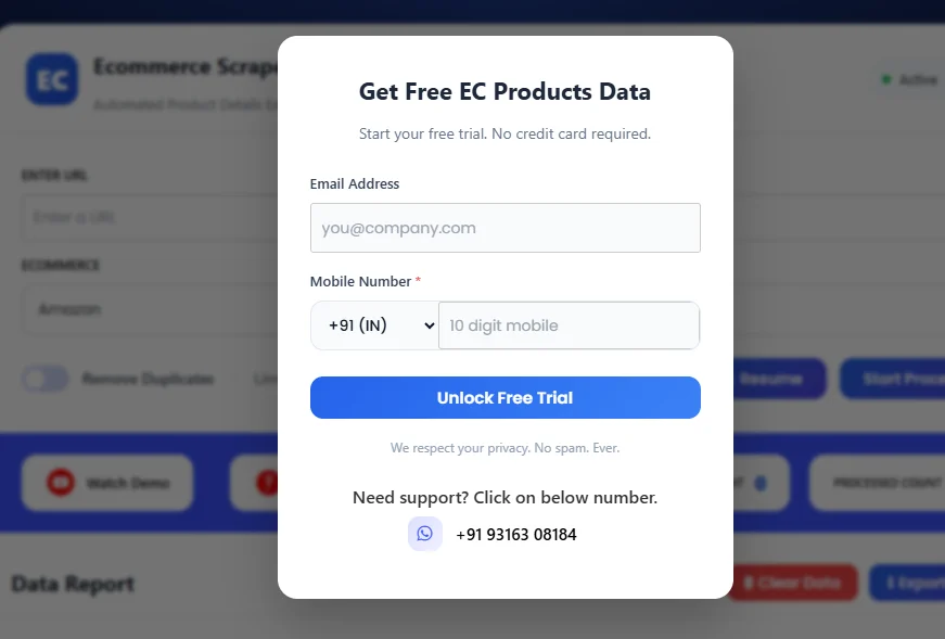 eBay Scrapper Tool Free Pop Up