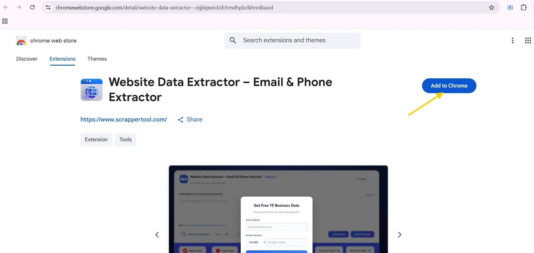 website-data-extractor Play Store